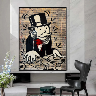 Mr Monopoly Canvas Wall Art: Elevate Your Music DJ Setup-Wall Posters