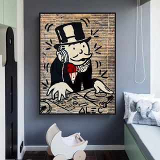Mr Monopoly Canvas Wall Art: Elevate Your Music DJ Setup-Wall Posters