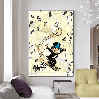 Mr Monopoly Canvas Wall Art: Elevate Your Space with Skiing-Wall Posters