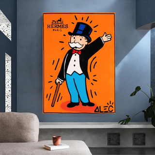 Mr Monopoly Canvas Wall Art Hermes – Luxury Home Decor-Wall Posters