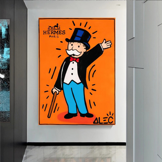 Mr Monopoly Canvas Wall Art Hermes – Luxury Home Decor-Wall Posters