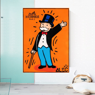Mr Monopoly Canvas Wall Art Hermes – Luxury Home Decor-Wall Posters