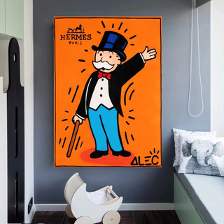 Mr Monopoly Canvas Wall Art Hermes – Luxury Home Decor-Wall Posters