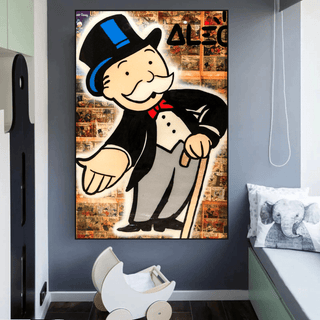 Mr Monopoly Canvas Wall Art: Money Magician Exclusive-Canvas Wall Art