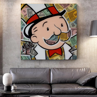 Mr Monopoly Canvas Wall Art - Premium Home Decor-Wall Posters