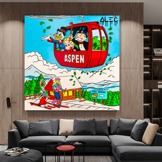 Mr Monopoly Canvas Wall Art: Showcase the Iconic Swiss Alps-Wall Posters