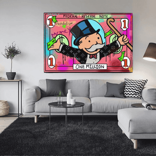 Mr Monopoly Wall Art - One Million Money Art-Wall Posters