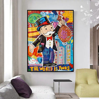 Mr Monopoly World is Yours Wall Art-Wall Posters