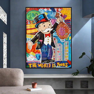 Mr Monopoly World is Yours Wall Art-Wall Posters