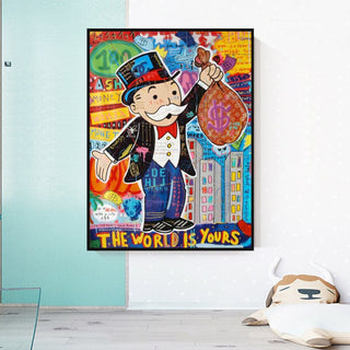 Mr Monopoly World is Yours Wall Art-Wall Posters