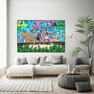 Muhammad Ali Boxing King in the Ring by Alec Canvas Wall Art-Boxing Wall Art