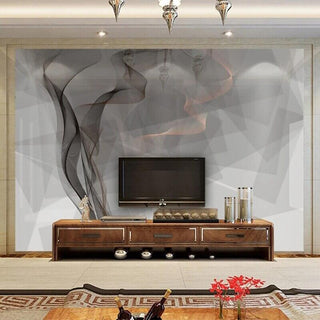 Mystic Aura: Smoke Line Wallpaper-Marble Design Wallpaper