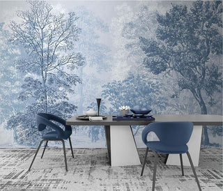 Mystic Moonlight Meadow Wallpaper - Transform Your Space-Trees Wallpaper