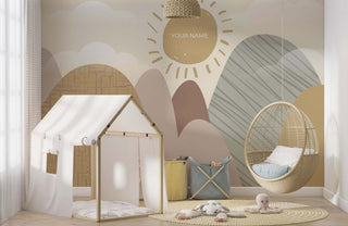 Name Mountain Wallpaper Mural – Transform Your Space-Kids Room Wallpaper