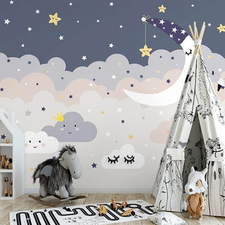 Nighty Night Moon Nursery Wallpaper - Transform Baby's Room-Kids Room Wallpaper