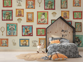 Nordic Animals Art Gallery - Kids Room Wallpaper Mural-Kids Room Wallpaper