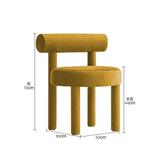 Nordic Chubby Designer Velvet Chair-Chairs & Stools