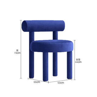 Nordic Chubby Designer Velvet Chair-Chairs & Stools