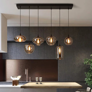 Nordic Glass LED Pendant Lights: Stylish Illumination-Kitchen Island