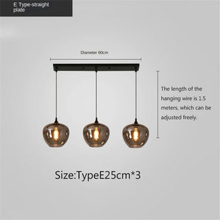 Nordic Glass LED Pendant Lights: Stylish Illumination-Kitchen Island
