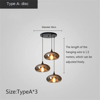Nordic Glass LED Pendant Lights: Stylish Illumination-Kitchen Island