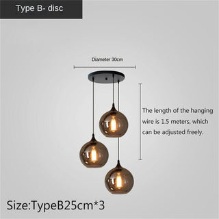 Nordic Glass LED Pendant Lights: Stylish Illumination-Kitchen Island