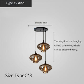 Nordic Glass LED Pendant Lights: Stylish Illumination-Kitchen Island