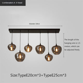 Nordic Glass LED Pendant Lights: Stylish Illumination-Kitchen Island
