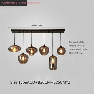 Nordic Glass LED Pendant Lights: Stylish Illumination-Kitchen Island