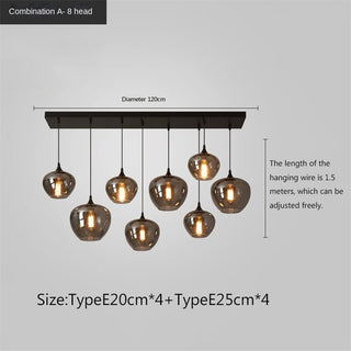 Nordic Glass LED Pendant Lights: Stylish Illumination-Kitchen Island