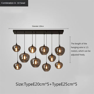 Nordic Glass LED Pendant Lights: Stylish Illumination-Kitchen Island