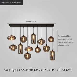 Nordic Glass LED Pendant Lights: Stylish Illumination-Kitchen Island