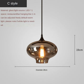 Nordic Glass LED Pendant Lights: Stylish Illumination-Kitchen Island