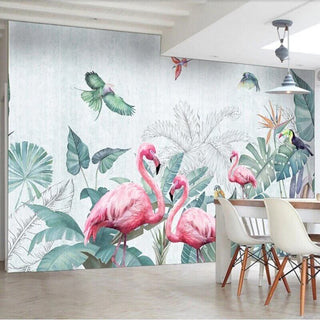 Nordic Hand Painted Wallpaper for Home Wall Decor-Flower & Leaf Wallpaper