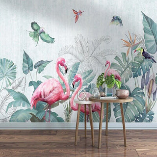 Nordic Hand Painted Wallpaper for Home Wall Decor-Flower & Leaf Wallpaper