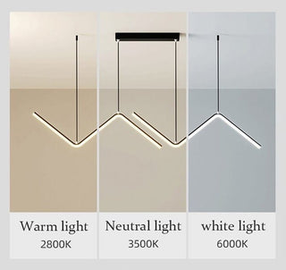 Nordic Pendant Light Art Line LED Hanging Lamp-Kitchen Island
