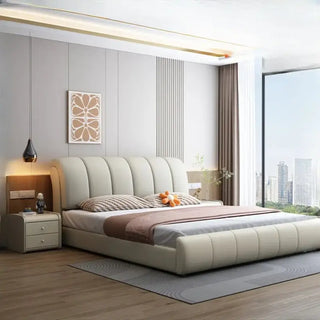 Nordic Royal High End Twin Leather Bed Frame-Bed Frame