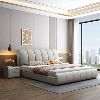 Nordic Royal High End Twin Leather Bed Frame-Bed Frame