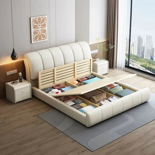 Nordic Royal High End Twin Leather Bed Frame-Bed Frame