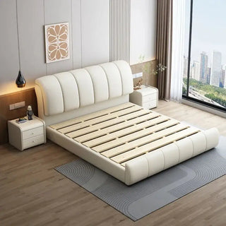 Nordic Royal High End Twin Leather Bed Frame-Bed Frame
