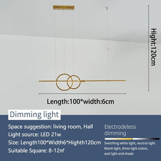 Nordic Simple LED Chandelier for Kitchen Dining Room Hanging Lamp-Kitchen Island