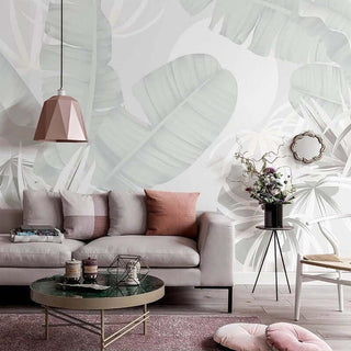 Nordic Tropical Leaves Palm Leaves Wallpaper Mural-Flower & Leaf Wallpaper