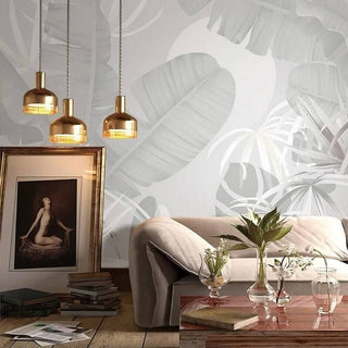 Nordic Tropical Leaves Palm Leaves Wallpaper Mural-Flower & Leaf Wallpaper