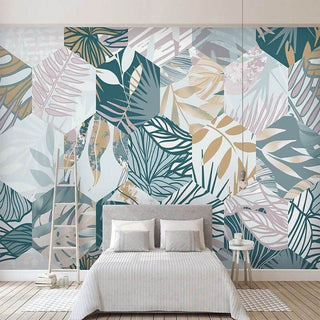 Nordic Tropical Plant Leaf Wallpaper for Home Wall Decor-Flower & Leaf Wallpaper