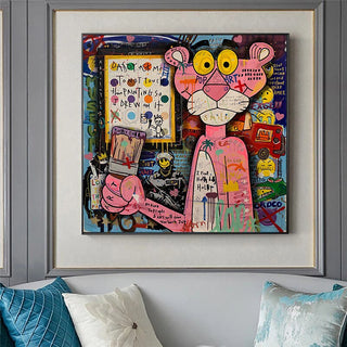 Nostalgic Pink Panther Poster - Fun Cartoon Print-Pink Panther Art