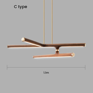 Oak Wood Kitchen Island LED Light Bar-Kitchen Island