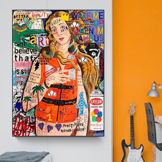 Ocean Graffiti Canvas Print - Pop Art Mural for Home Decor-Wall Posters