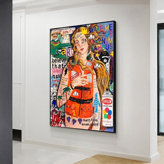 Ocean Graffiti Canvas Print - Pop Art Mural for Home Decor-Wall Posters