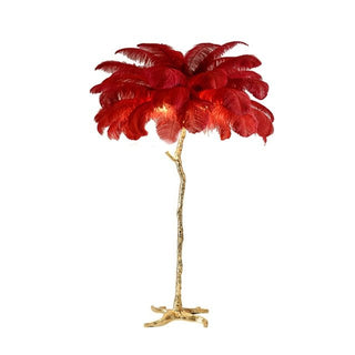 Ostrich Feather Floor Lamp – Elegant and Luxurious Lighting Accent-Lamps