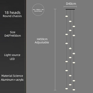 Oval Pendant Chandelier - Illuminate Your Space-Staircase Chandeliers